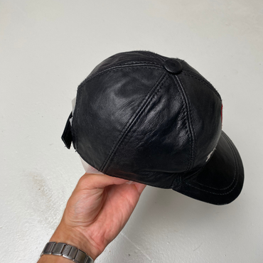 CAP HONDA BLACK LEATHER