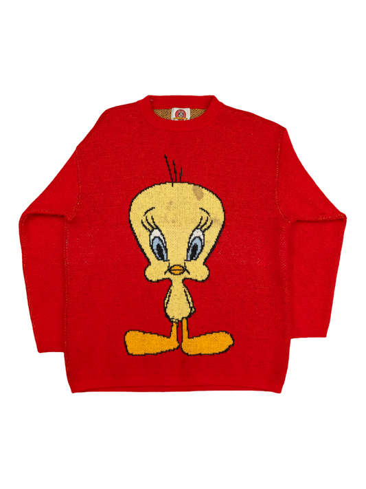 KNIT LOONEY TUNES RED - M