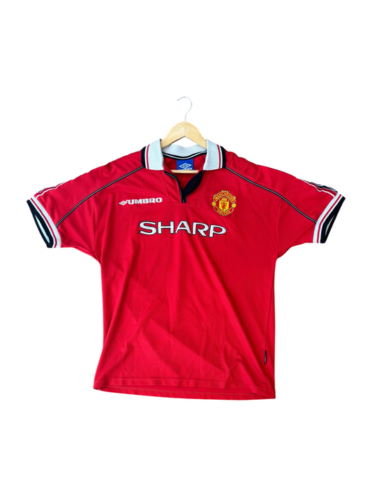 MANCHESTER UNITED - HOME JERSEY 1998/1999 (UMBRO - SHARP SPONSOR) - L